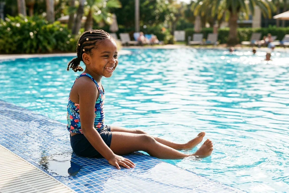 Coiffures d'été enfant : protéger les cheveux du chlore, du sel et du soleil