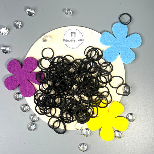 ÉLASTIQUES CAOUTCHOUC CHEVEUX NOIR