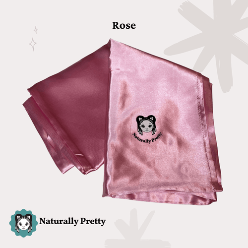 Taie d’oreiller en satin pour cheveux texturés - Rose