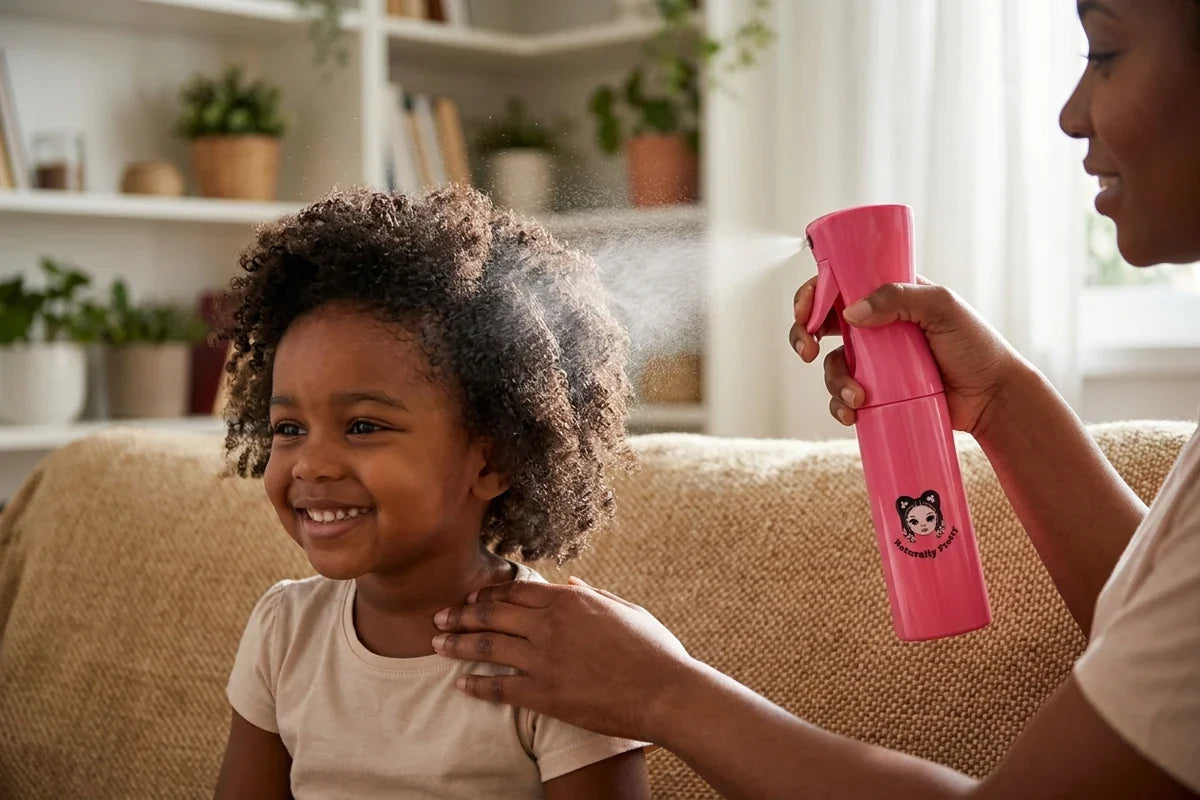 Hydrater les cheveux crépus de l'enfant au quotidien