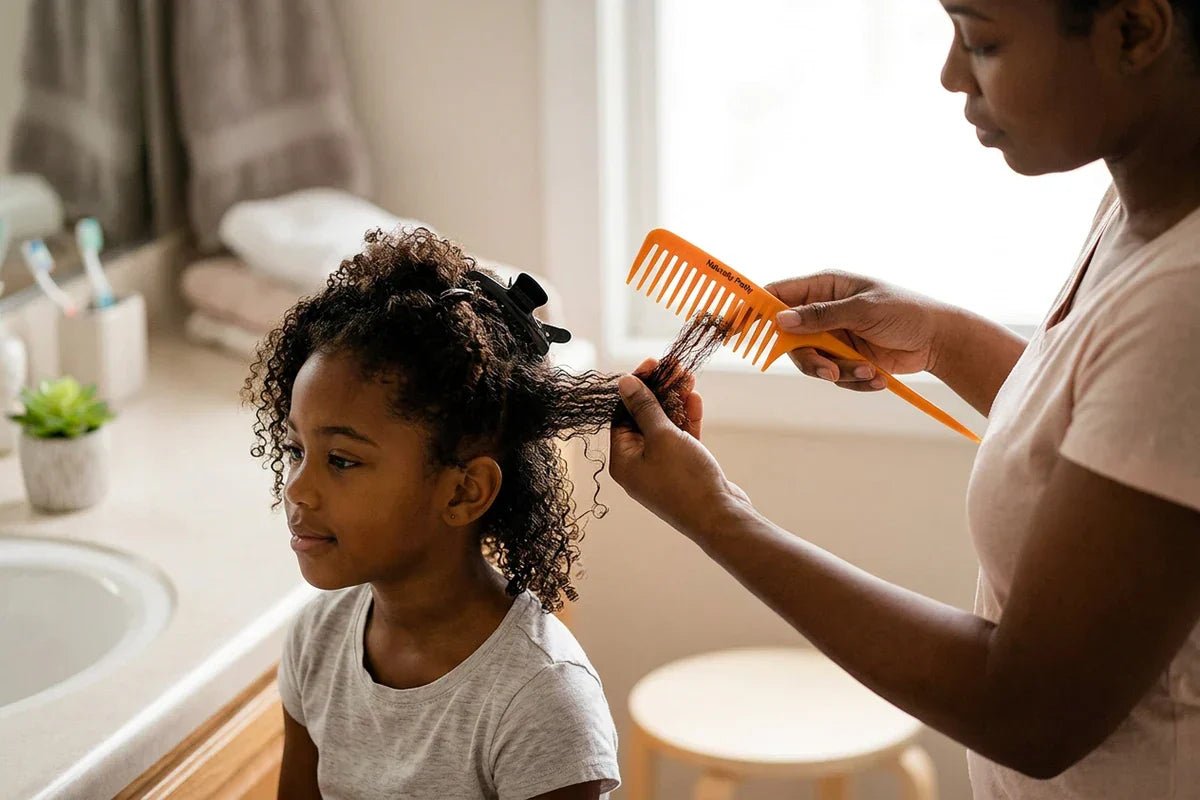 Démêler des cheveux très emmêlés chez l'enfant sans casse