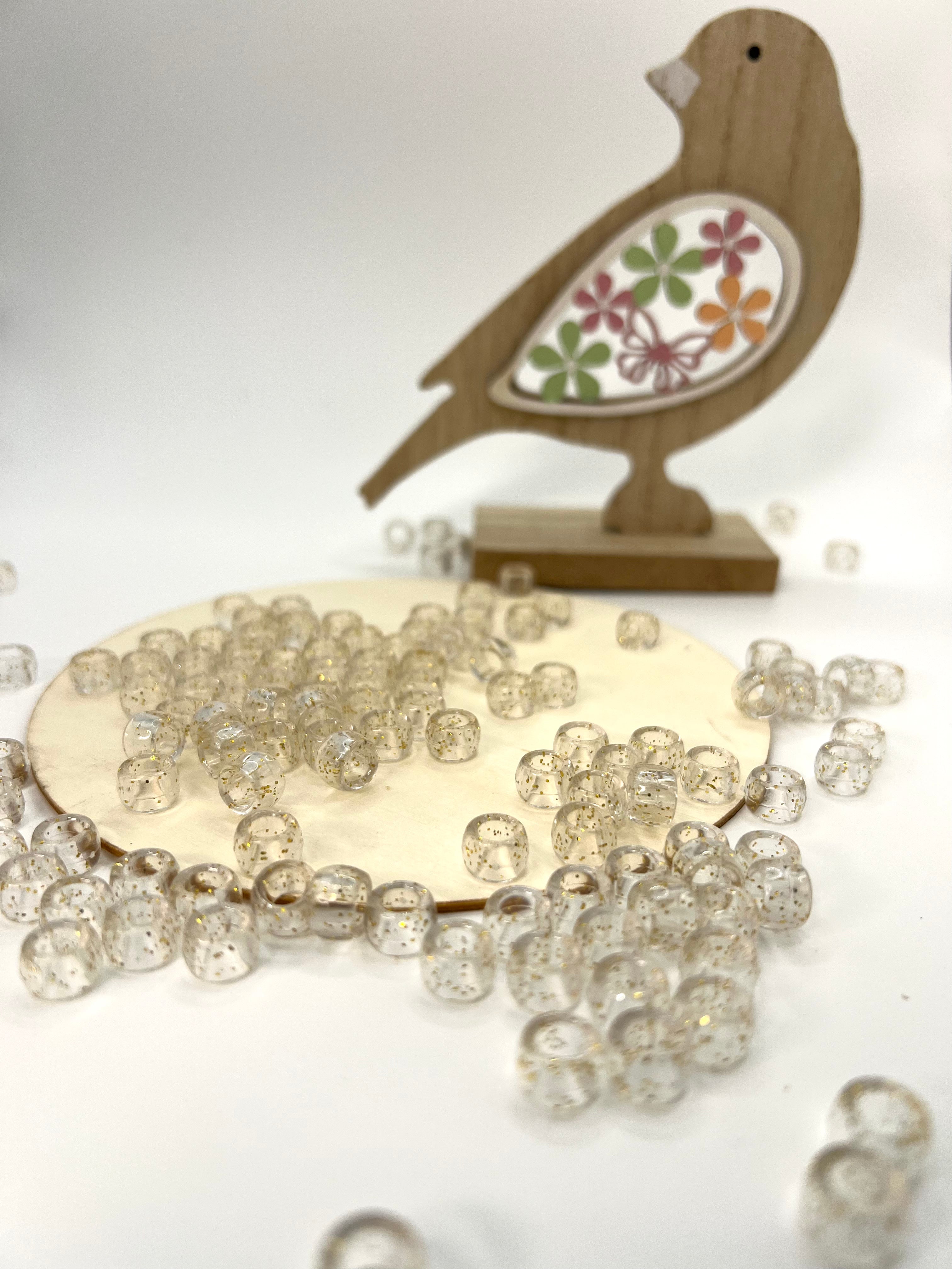 PETITES PERLES TRNASPARENTES DORÉ POUR CHEVEUX Naturally Pretty