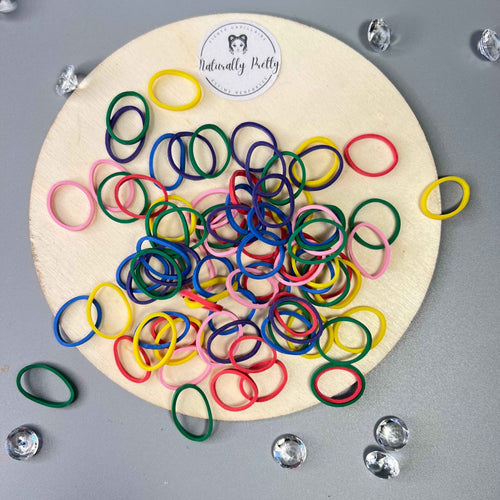 250 petits élastiques colorés pour coiffure enfant