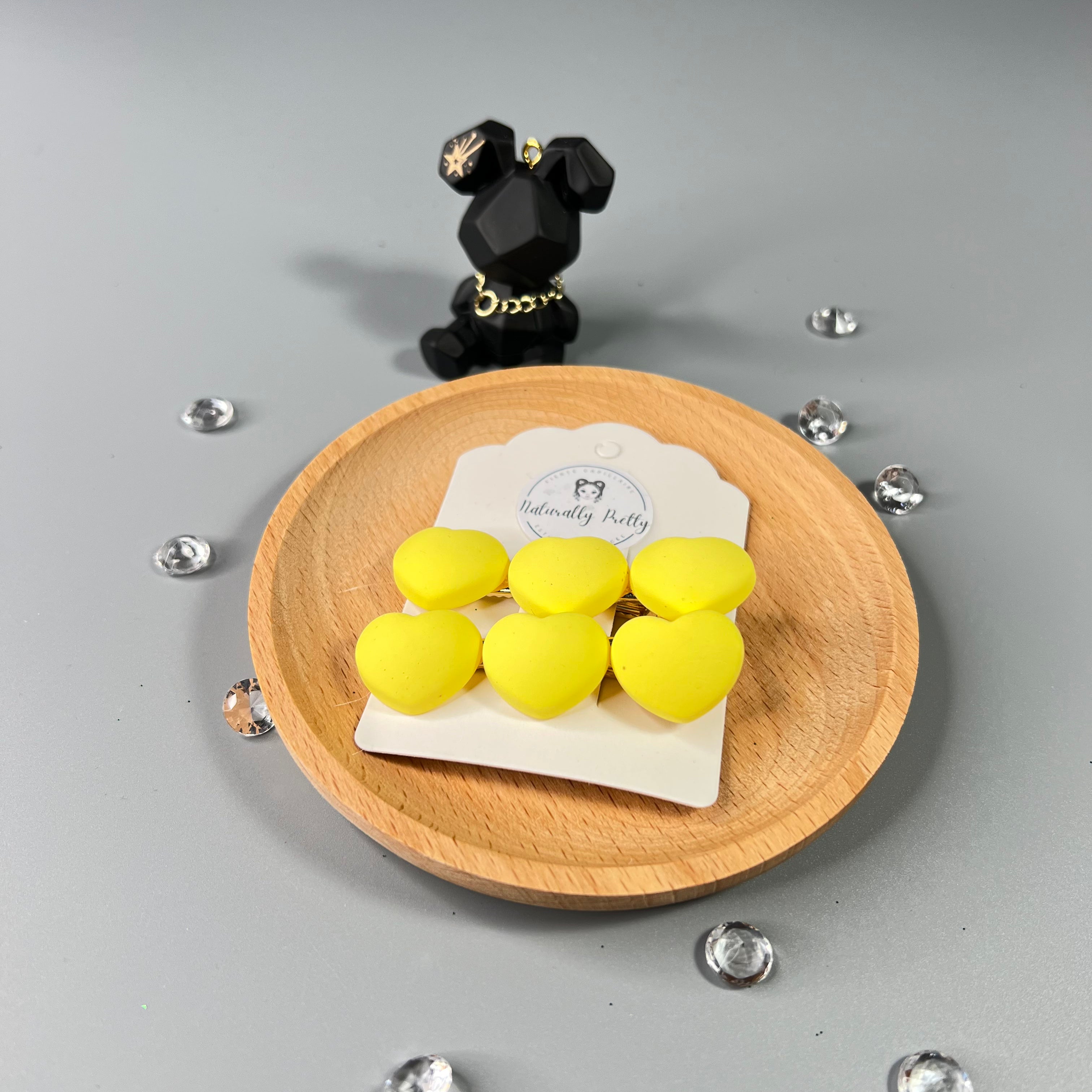 2 BARETTES CHEVEUX PETITE FILLE - 3 COEURS COULEURS VIBRANTES Naturally Pretty