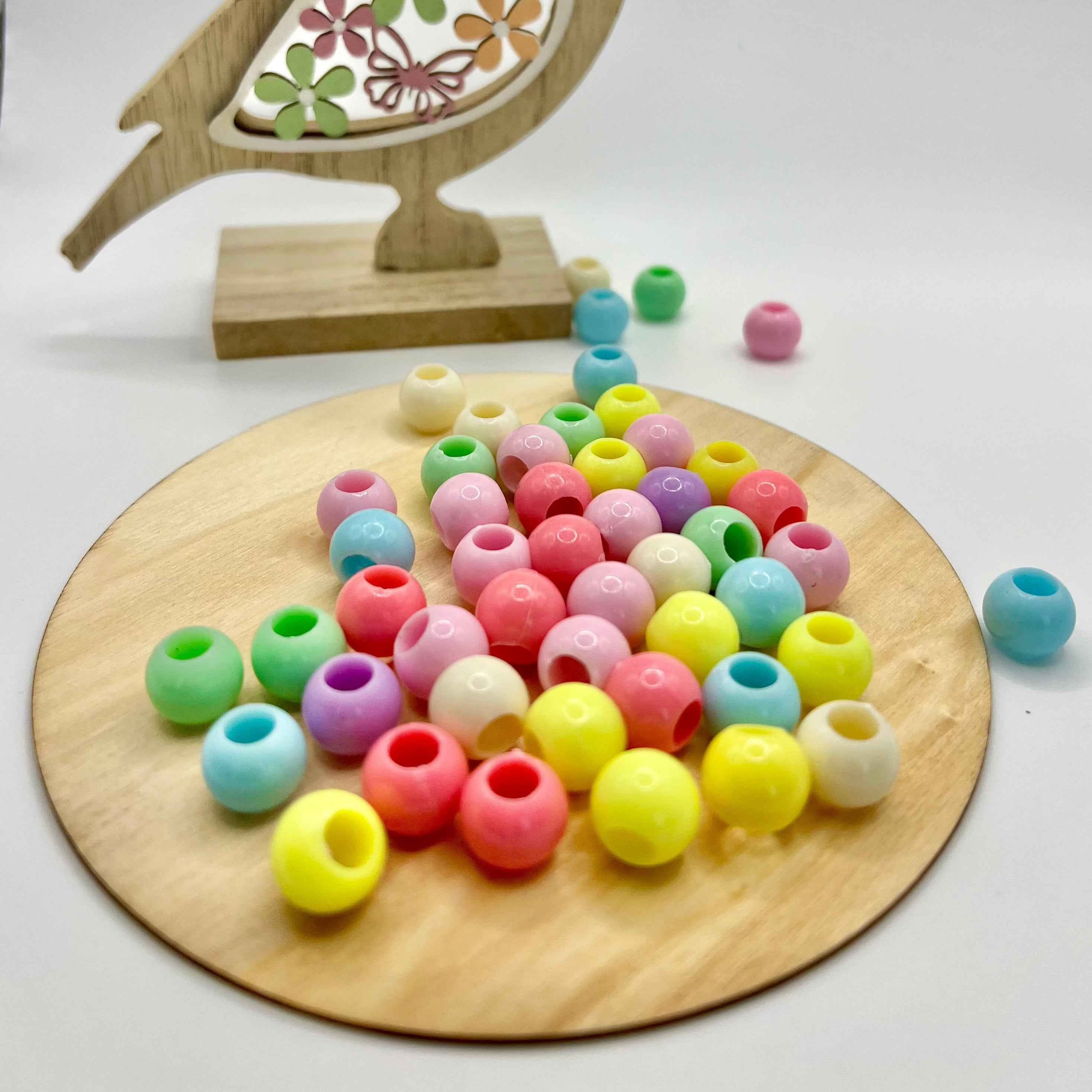 Grandes perles pastel pour tresses et vanilles enfant – vue principale