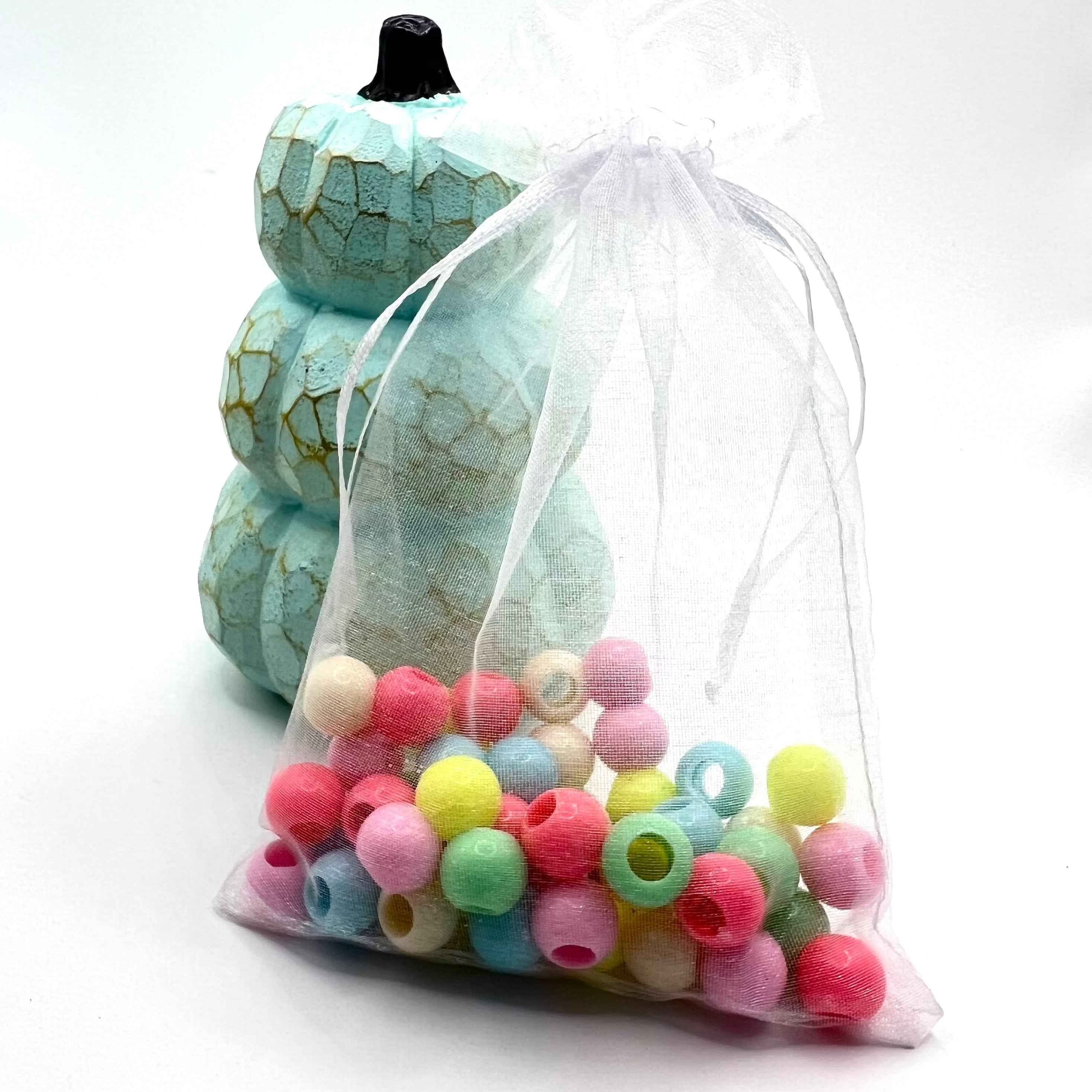 Grandes perles pastel pour tresses et vanilles enfant – vue 2