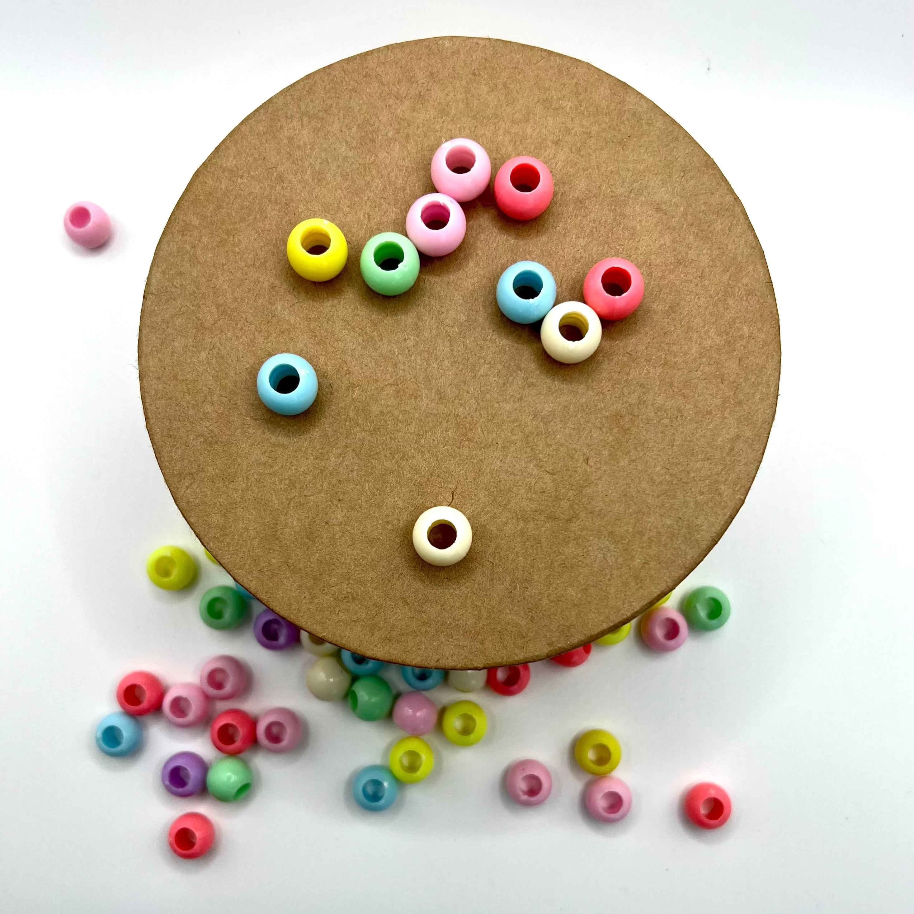 Grandes perles pastel pour tresses et vanilles enfant – vue 3