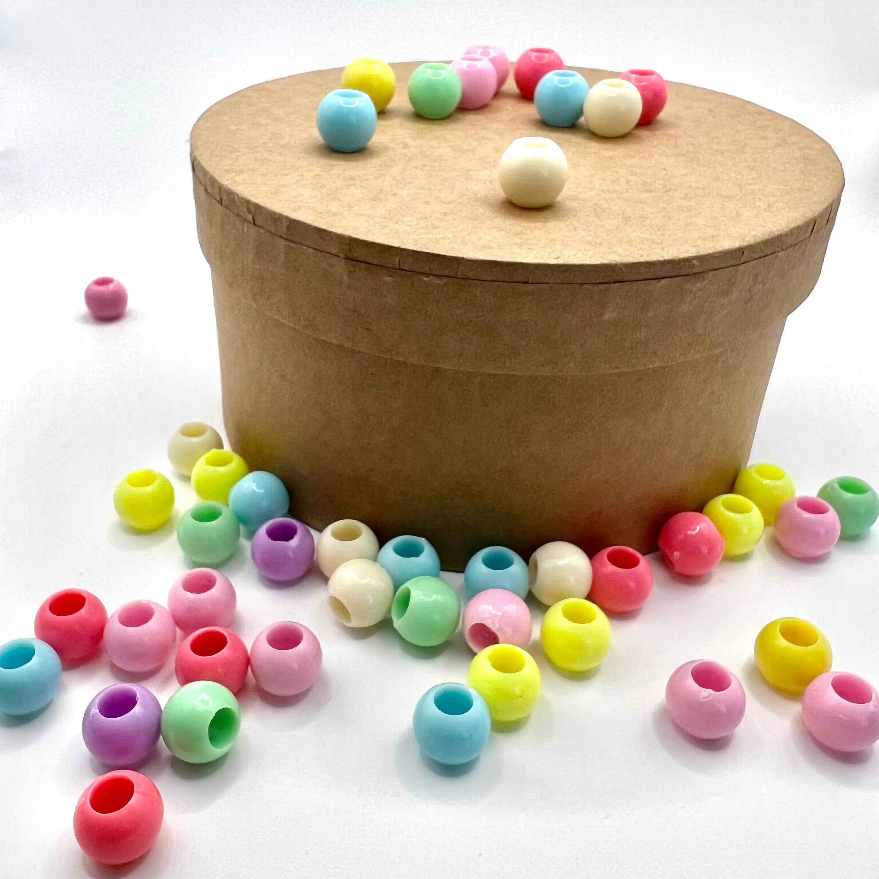 Grandes perles pastel pour tresses et vanilles enfant – vue 4