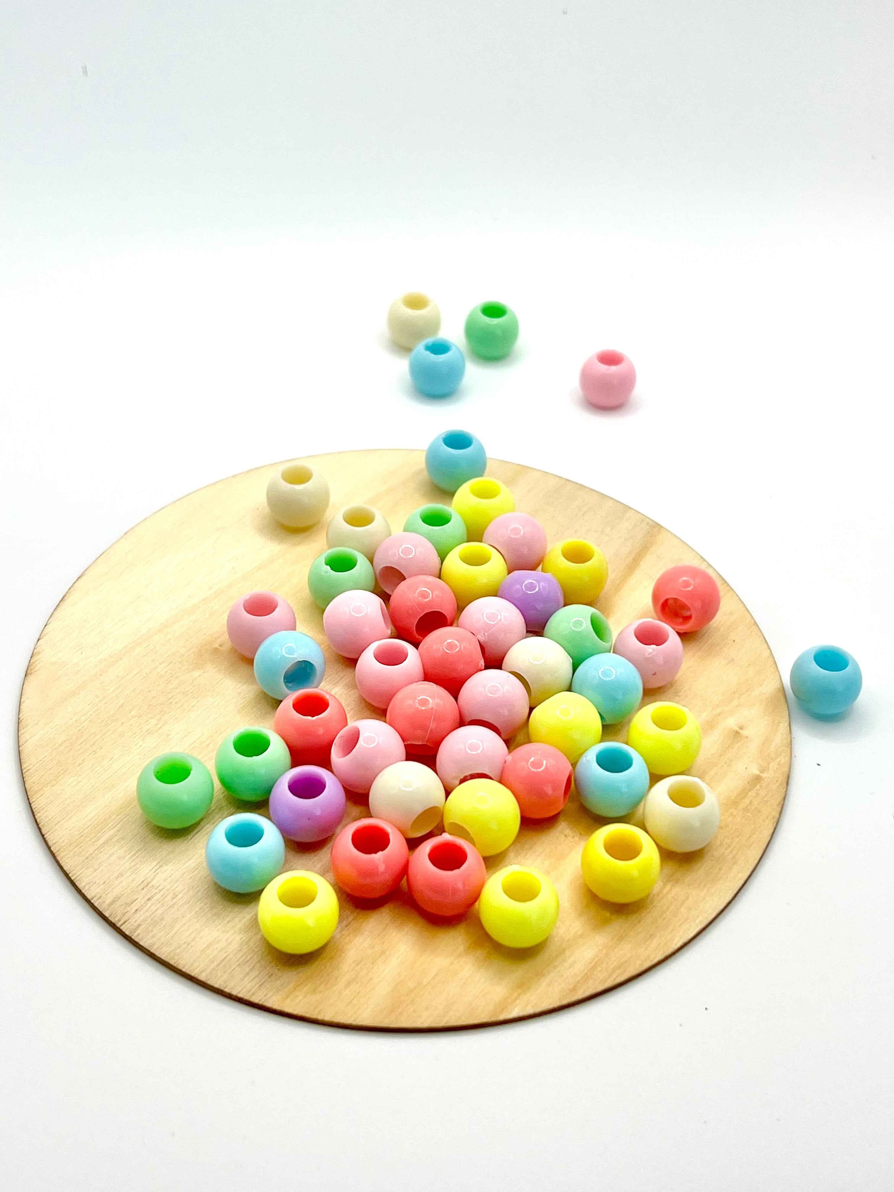 Grandes perles pastel pour tresses et vanilles enfant – vue 5