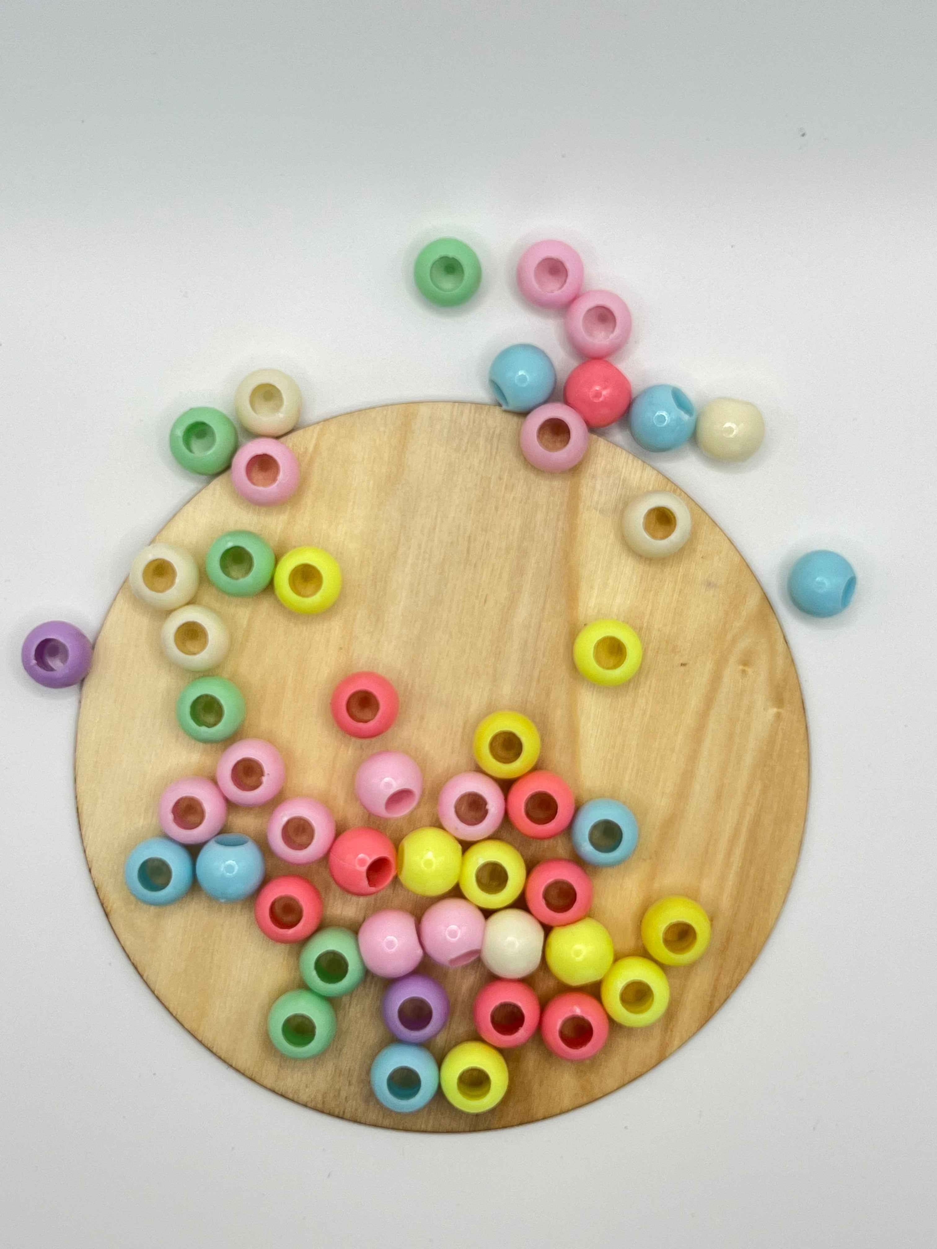 Grandes perles pastel pour tresses et vanilles enfant – vue 6