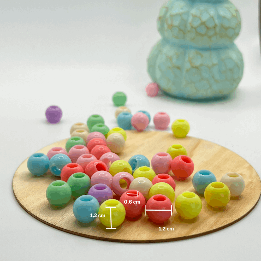 Grandes perles pastel pour tresses et vanilles enfant – vue 7