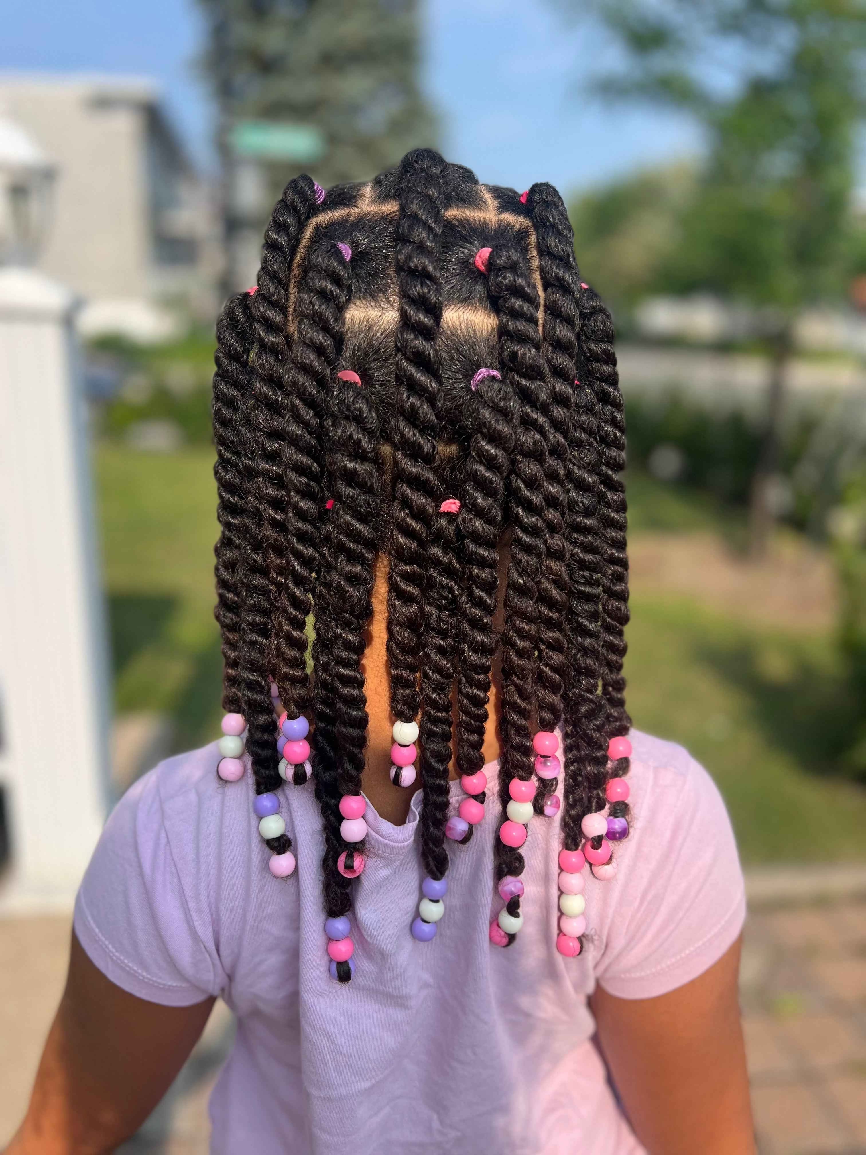 Grandes perles pastel pour tresses et vanilles enfant – vue 10