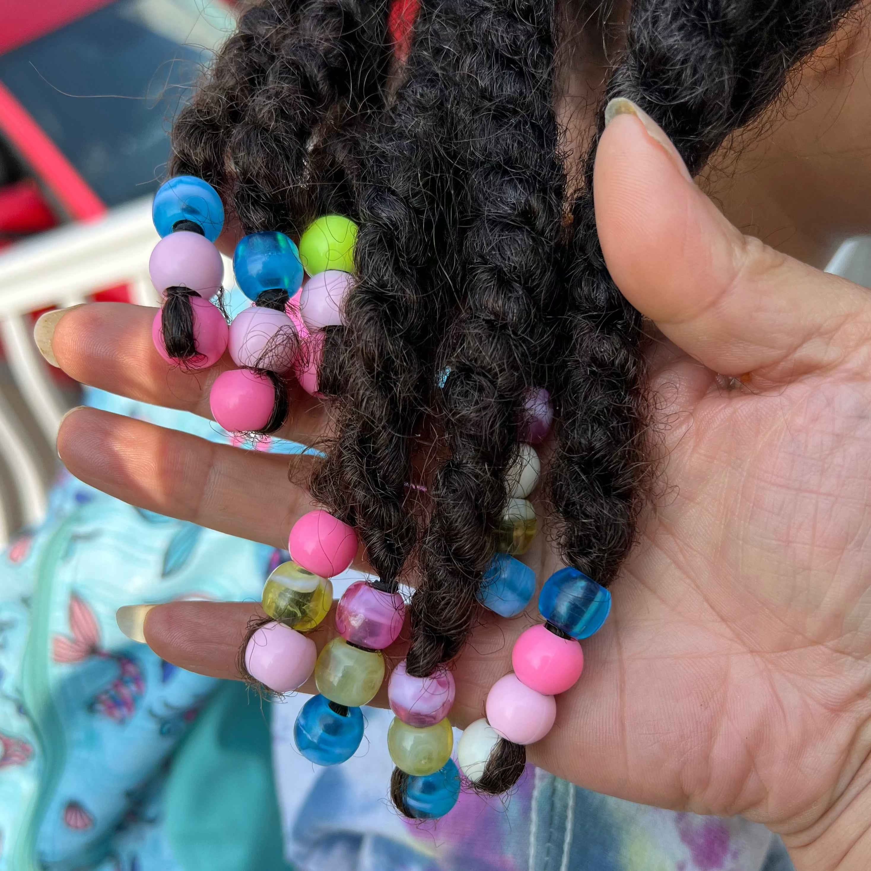 Grandes perles pastel pour tresses et vanilles enfant – vue 12