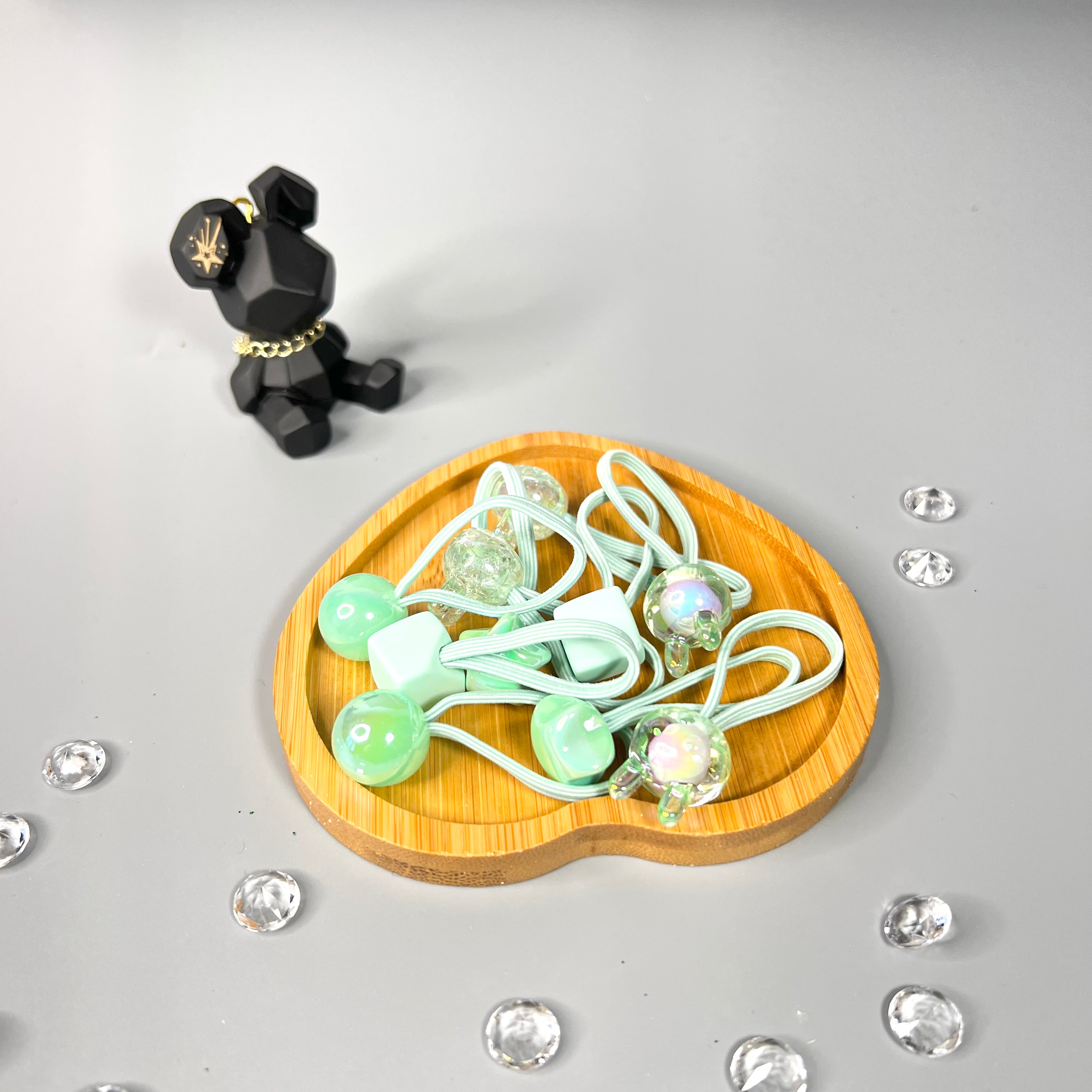 LOT DE 10 ÉLASTIQUES EN TISSUS POUR CHEVEUX 3CM FIGURINES Naturally Pretty