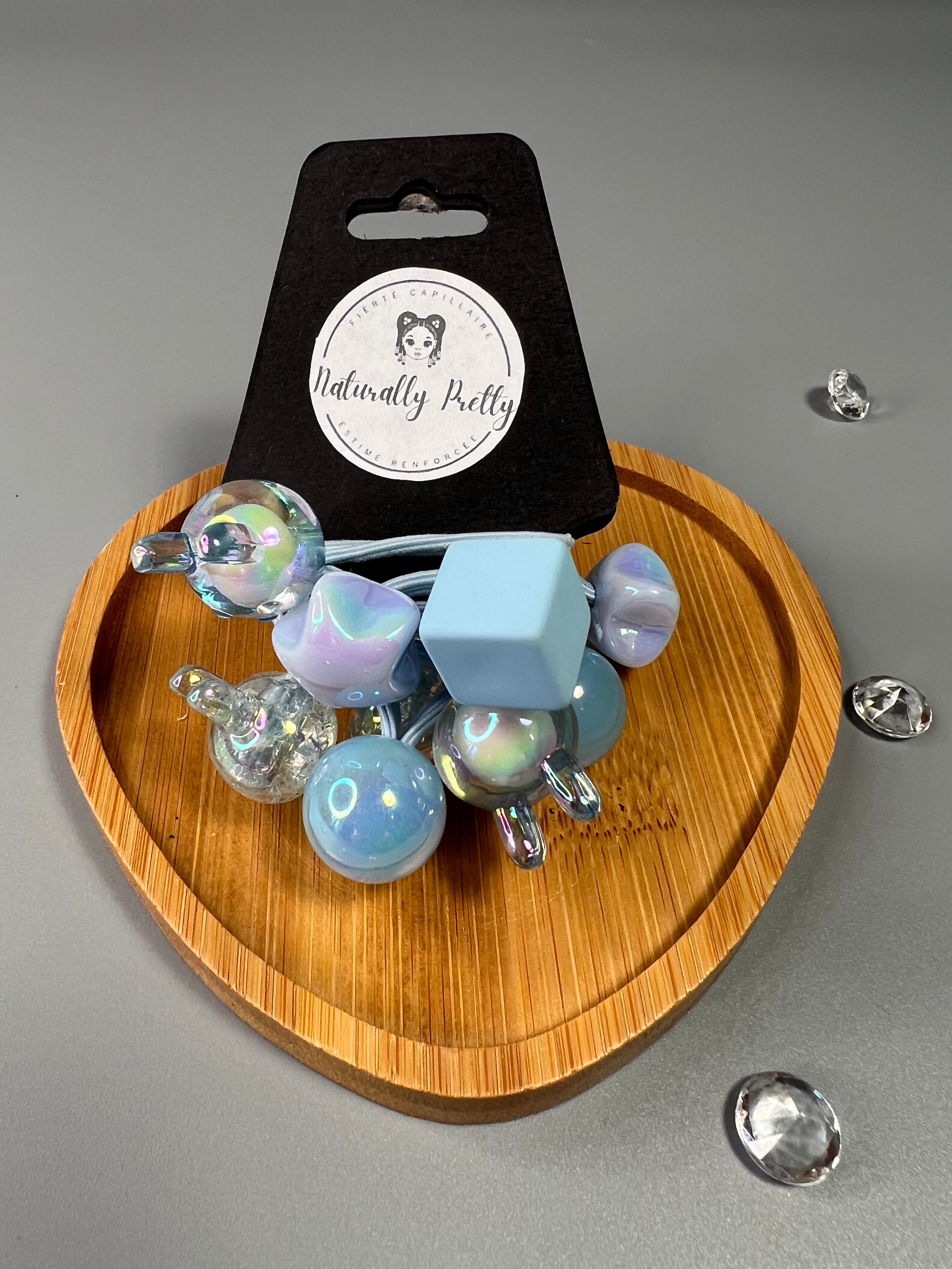 LOT DE 10 ÉLASTIQUES EN TISSUS POUR CHEVEUX 3CM FIGURINES Naturally Pretty