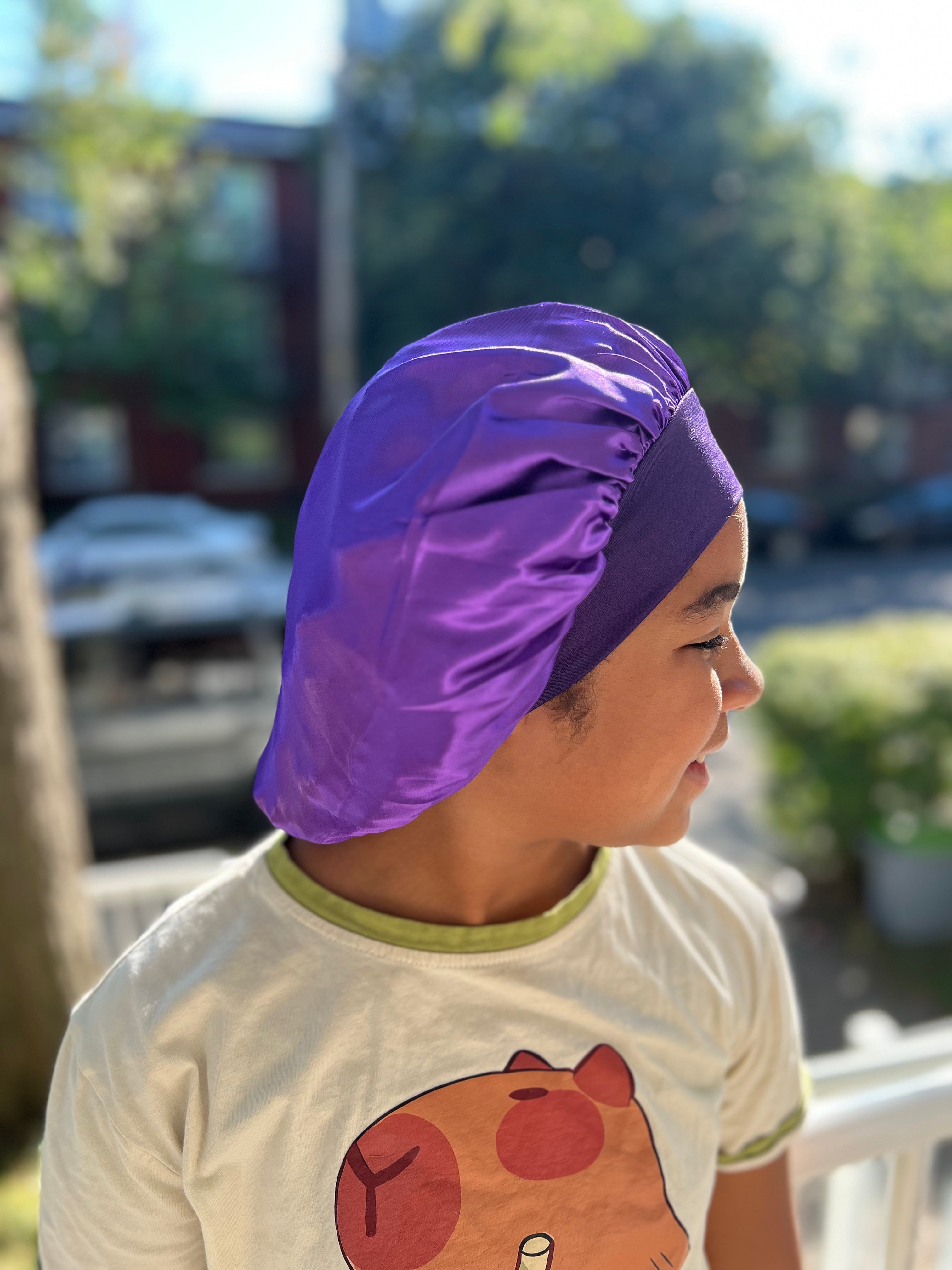 CHILDREN'S SATIN NIGHTCAP FOR SLEEPING