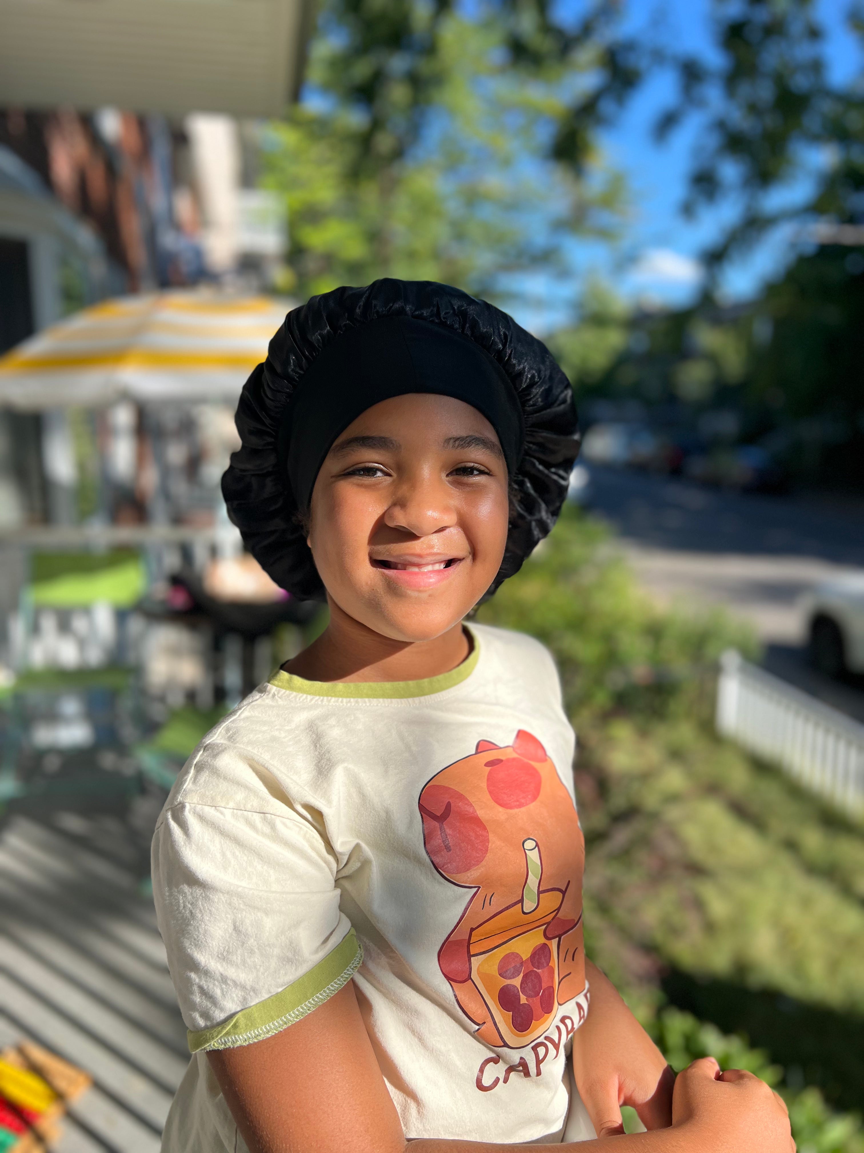 CHILDREN'S SATIN NIGHTCAP FOR SLEEPING