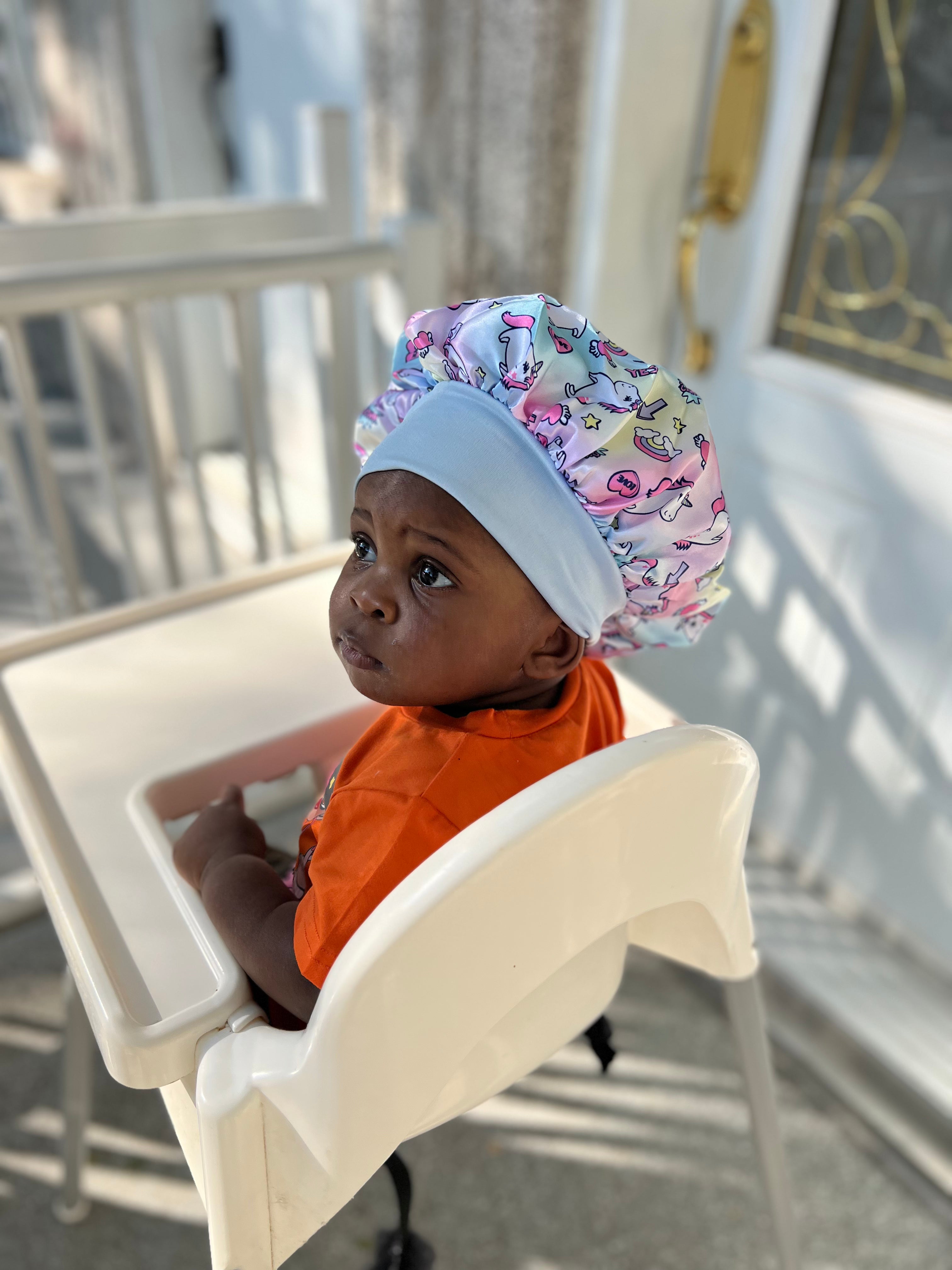 CHILDREN'S SATIN NIGHTCAP FOR SLEEPING