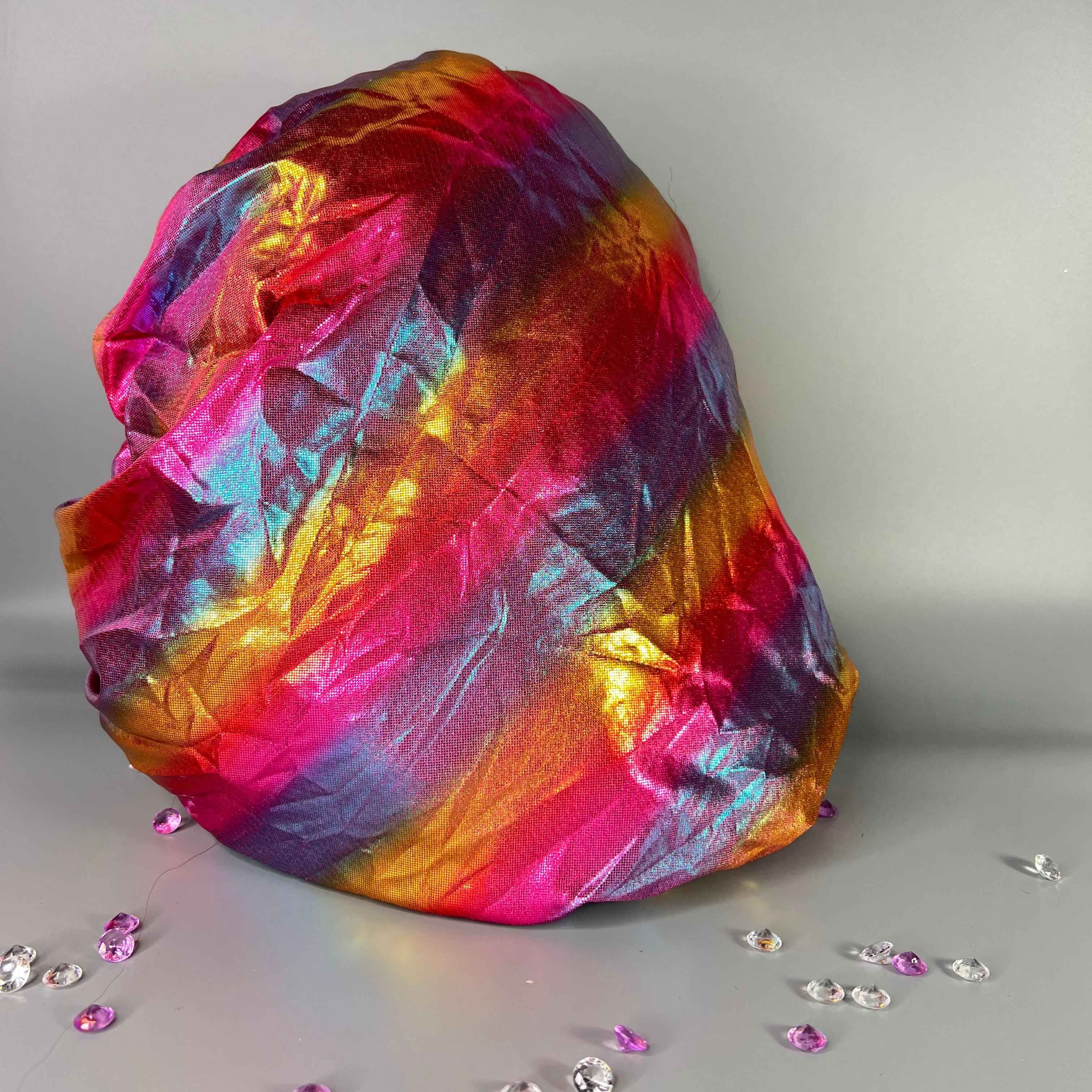 Bonnet No Mark en satin pour cheveux denses et volumineux