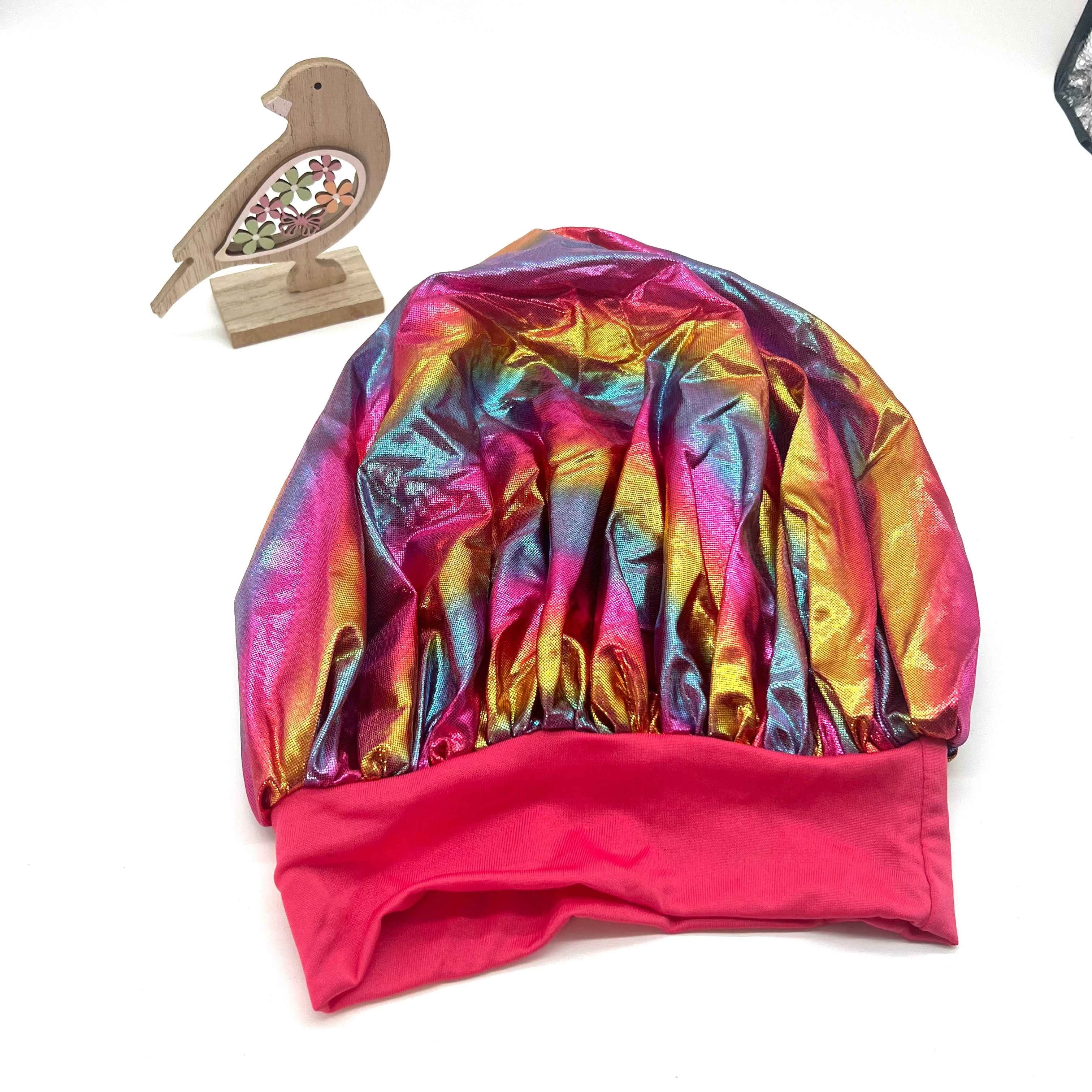 Grand bonnet de nuit en satin pour tresses, twists et extensions