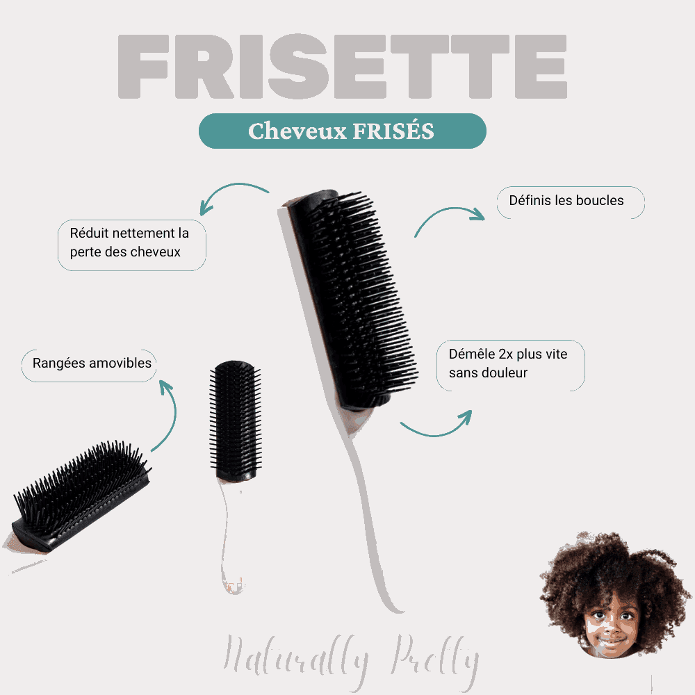 Brosse Frisette pour démêler les cheveux frisés d’un enfant