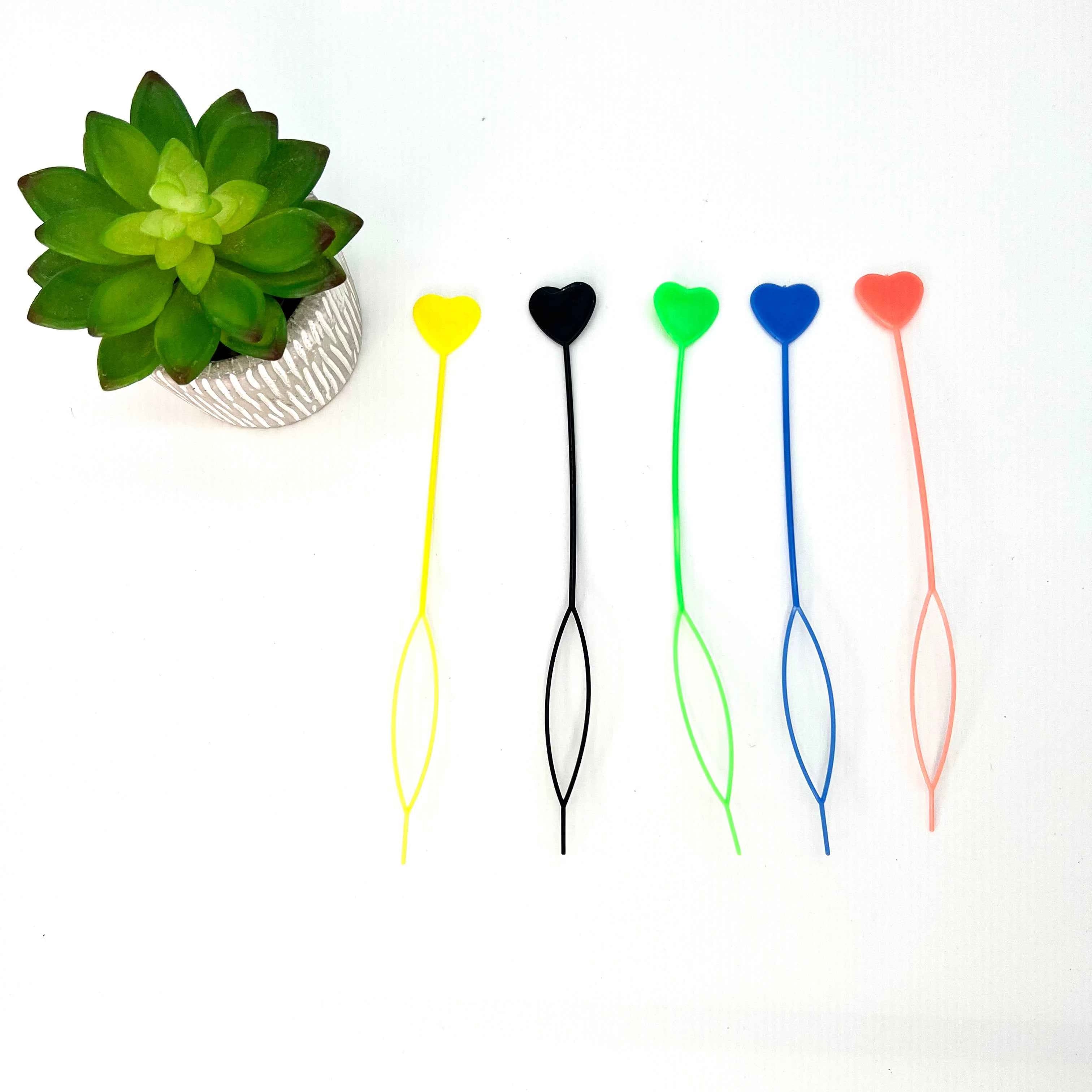 Enfile-perles de 20 cm pour ajouter des perles aux cheveux d’un enfant