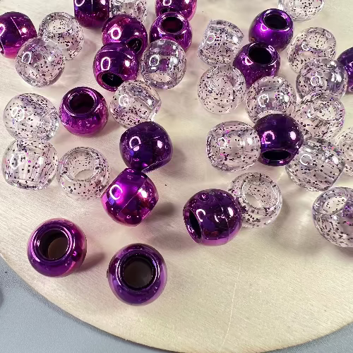 Grosses perles brillantes pour tresses et vanilles