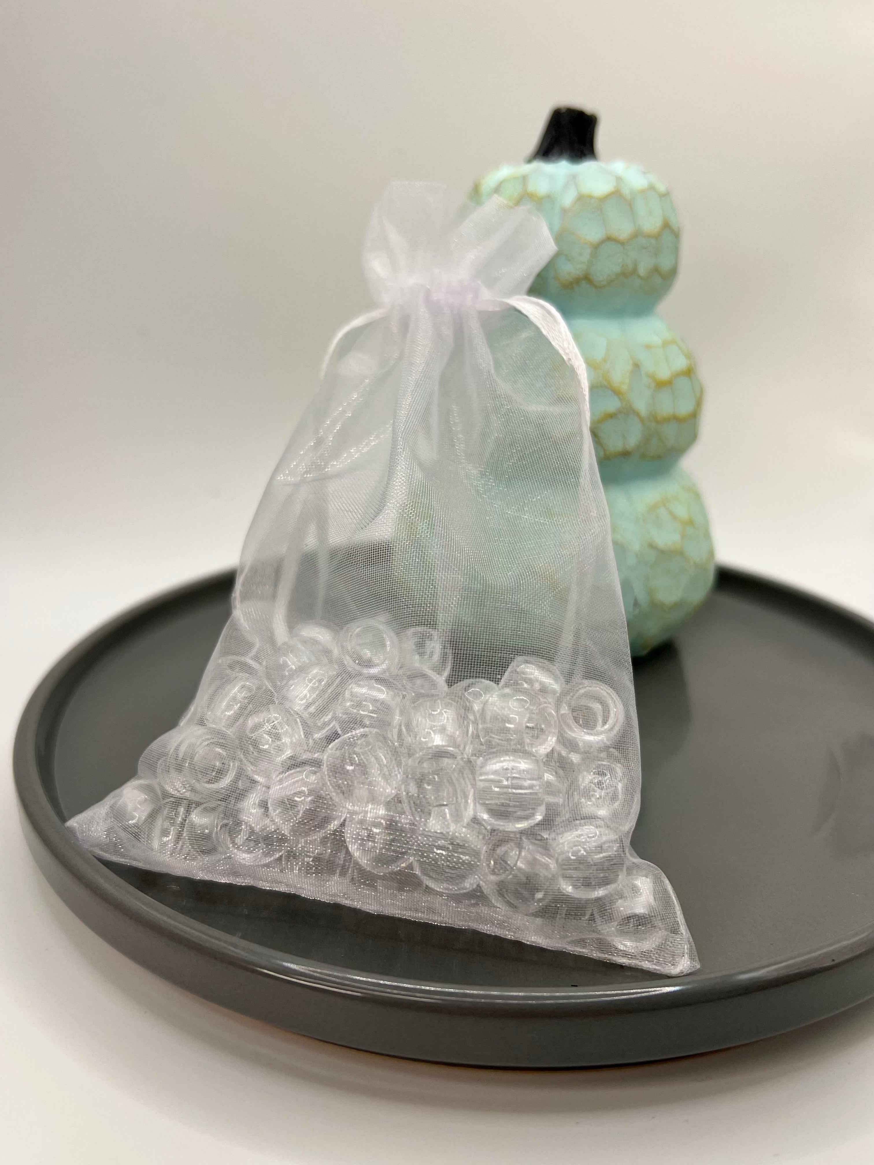 Perles transparentes dorées pour coiffure protectrice