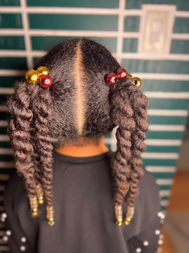 Coiffure protectrice avec élastique boule