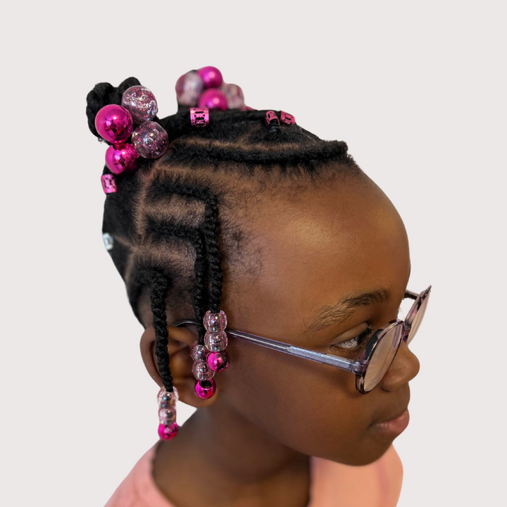 Perles décoratives dorées pour style protecteur cheveux crépus enfant