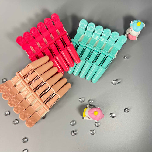 6 pinces crocodile pour séparer les cheveux