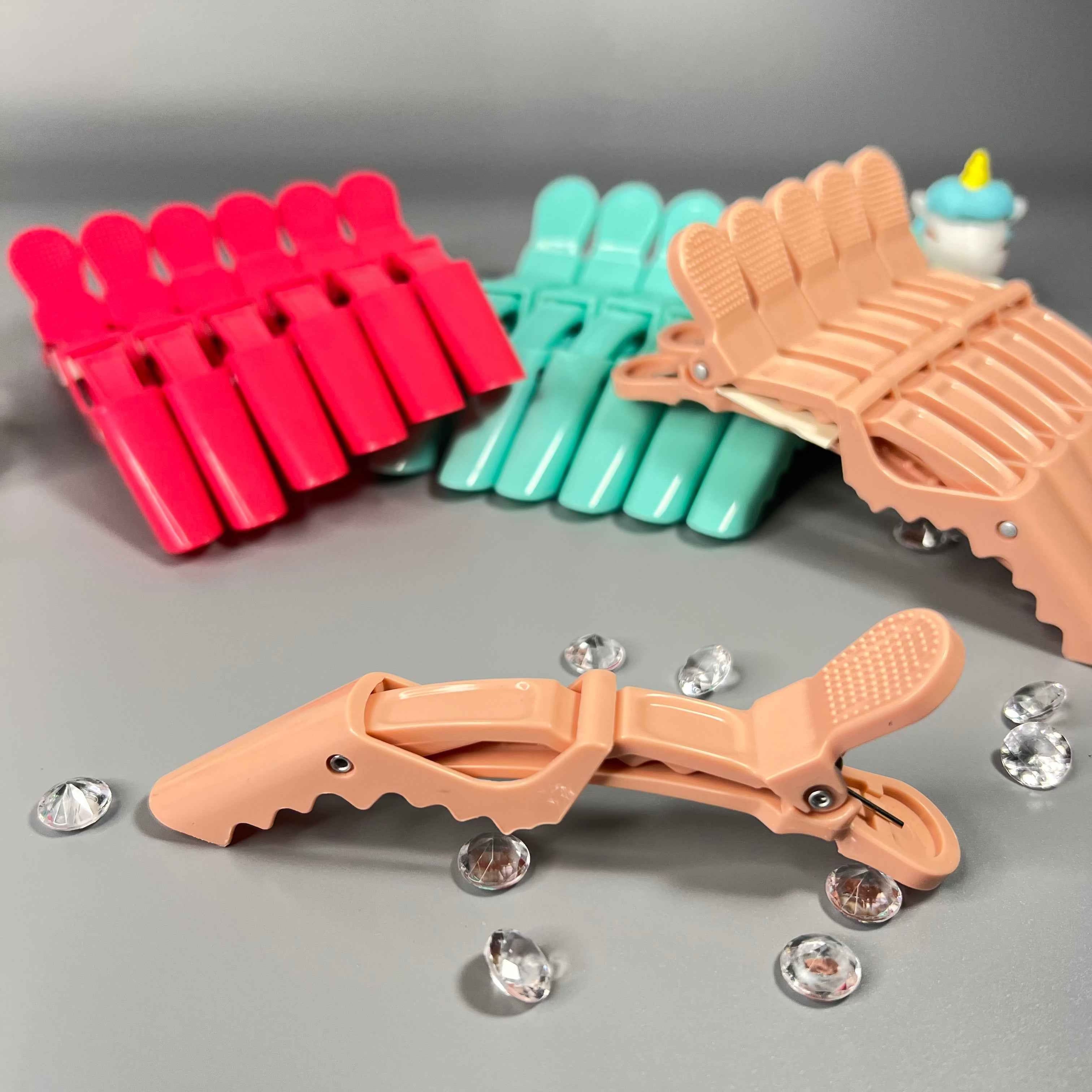 Pinces crocodile antiglisse pour cheveux texturés