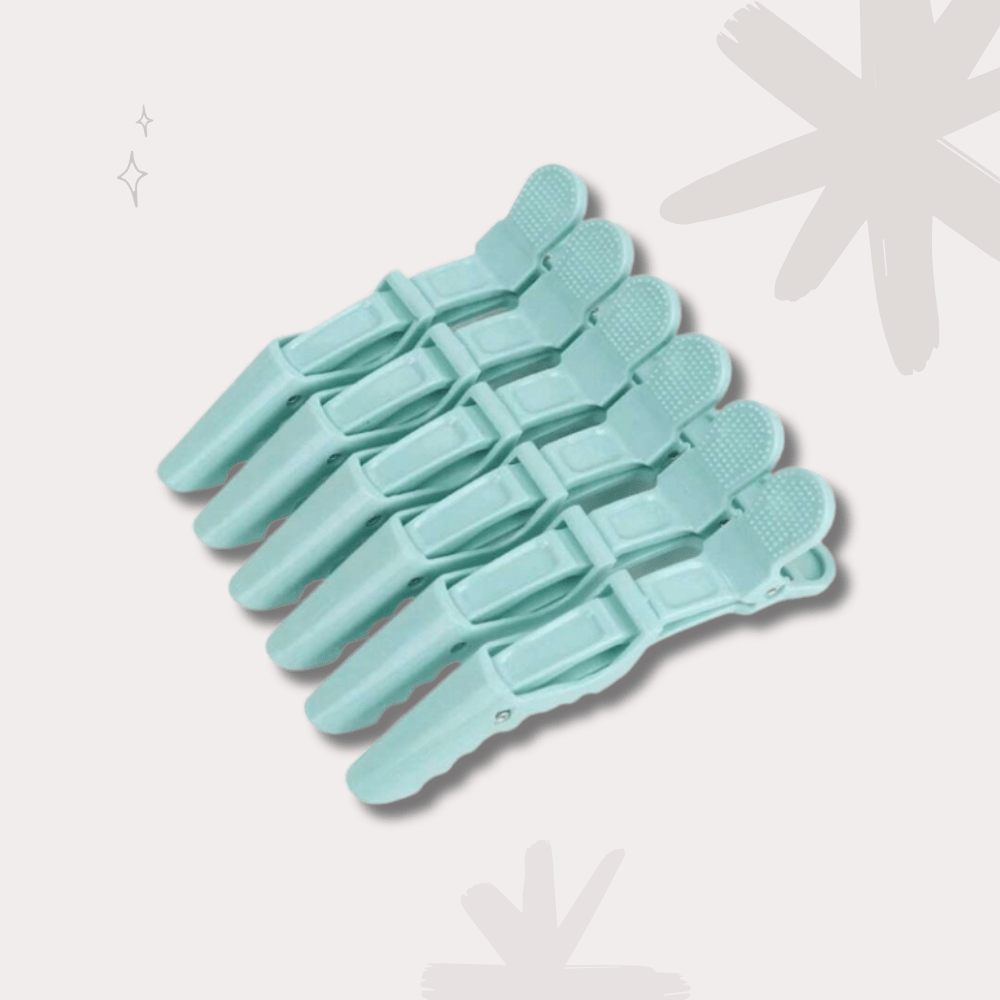 6 pinces crocodile pour séparer les cheveux