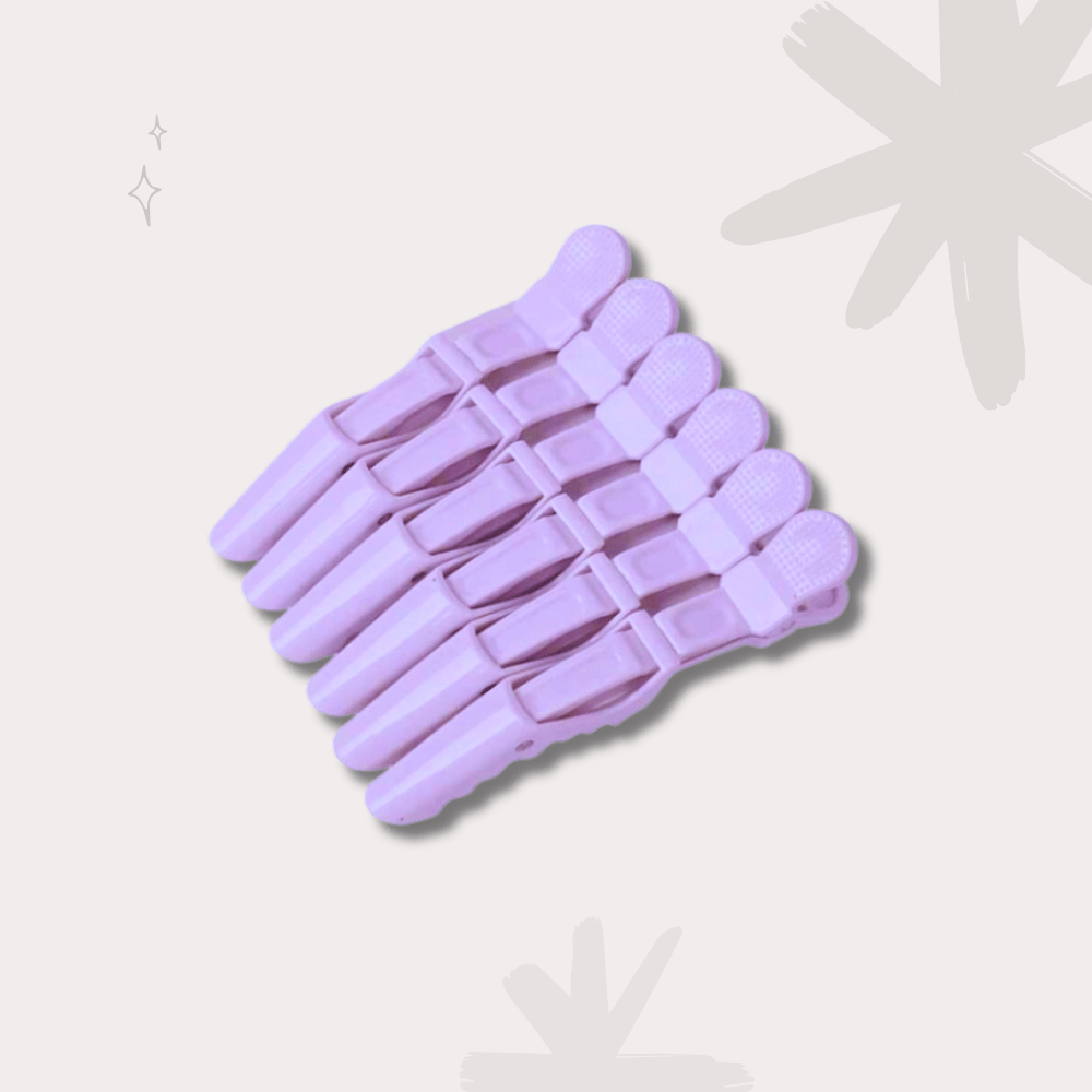 6 pinces crocodile pour séparer les cheveux