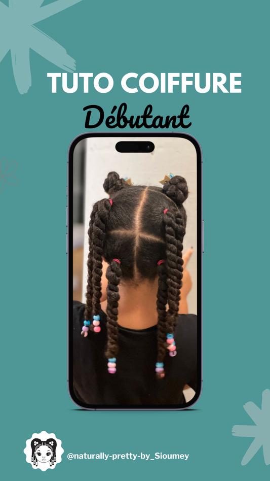 tutoriel de coiffure simple pour parents d'enfants aux cheveux frises ou crepus