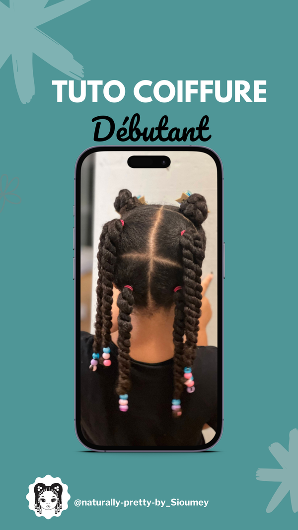 tutoriel de coiffure simple pour parents d'enfants aux cheveux frises ou crepus