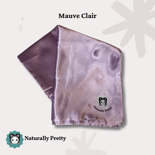 SATIN PILLOWCASE FOR TEXTURED HAIR - Mauve clair