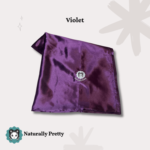 Taie d’oreiller en satin pour cheveux texturés - Violet